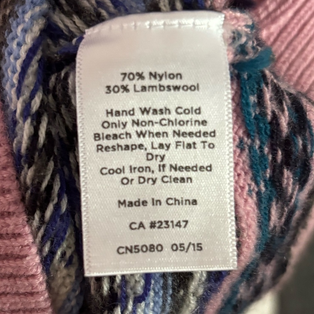 Talbots Patterned Stripe Pullover Sweater Gray Pi… - image 2